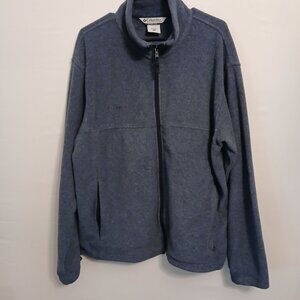 Columbia Mens Fleece Zip Jacket Size L Blue